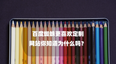 百度蜘蛛更喜欢定制网站你知道为什么吗？